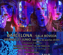 Event grid cartel white dragon tour barcelona