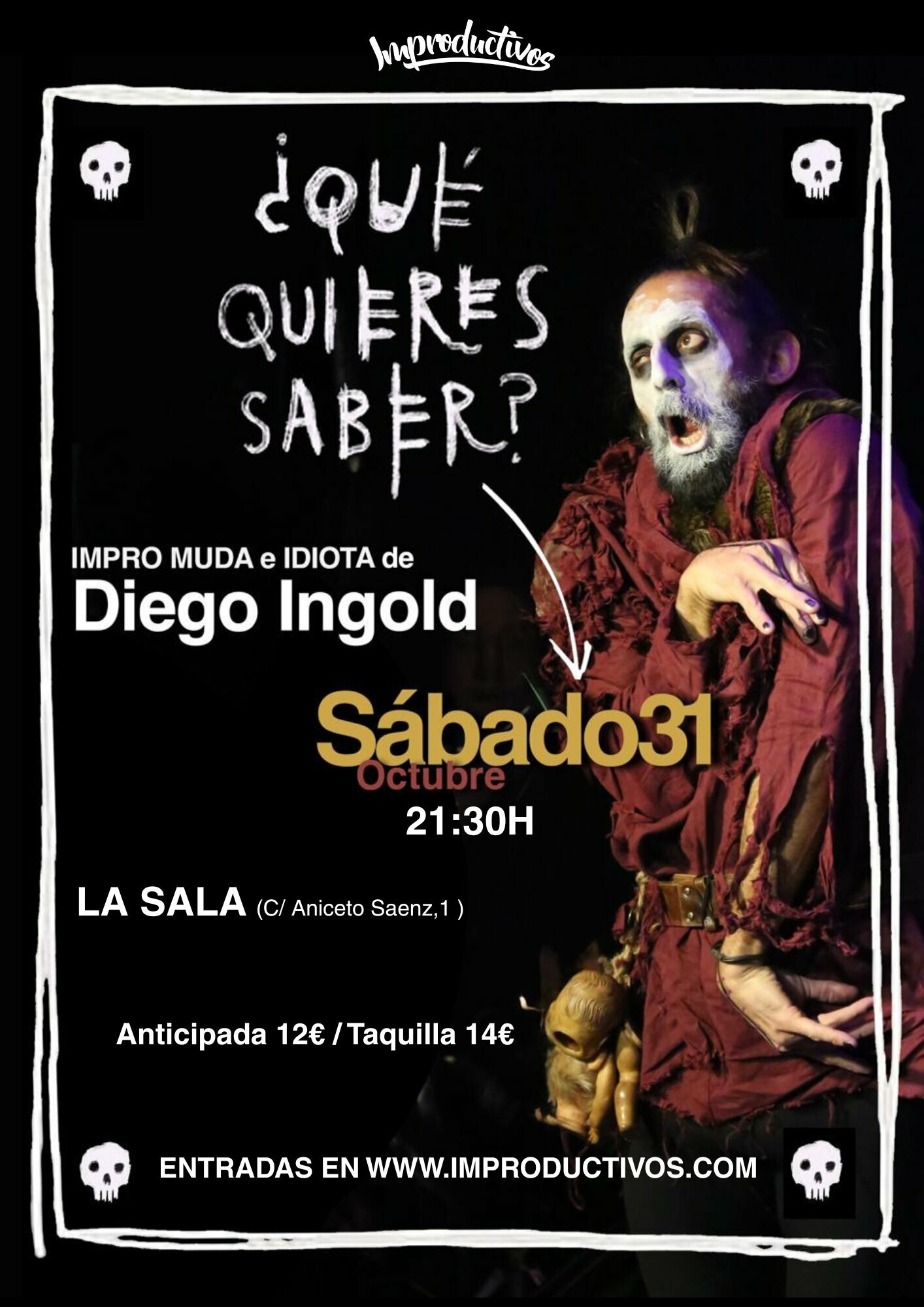 ¿Qué quieres saber? de Diego Ingold – Improductivos Teatro