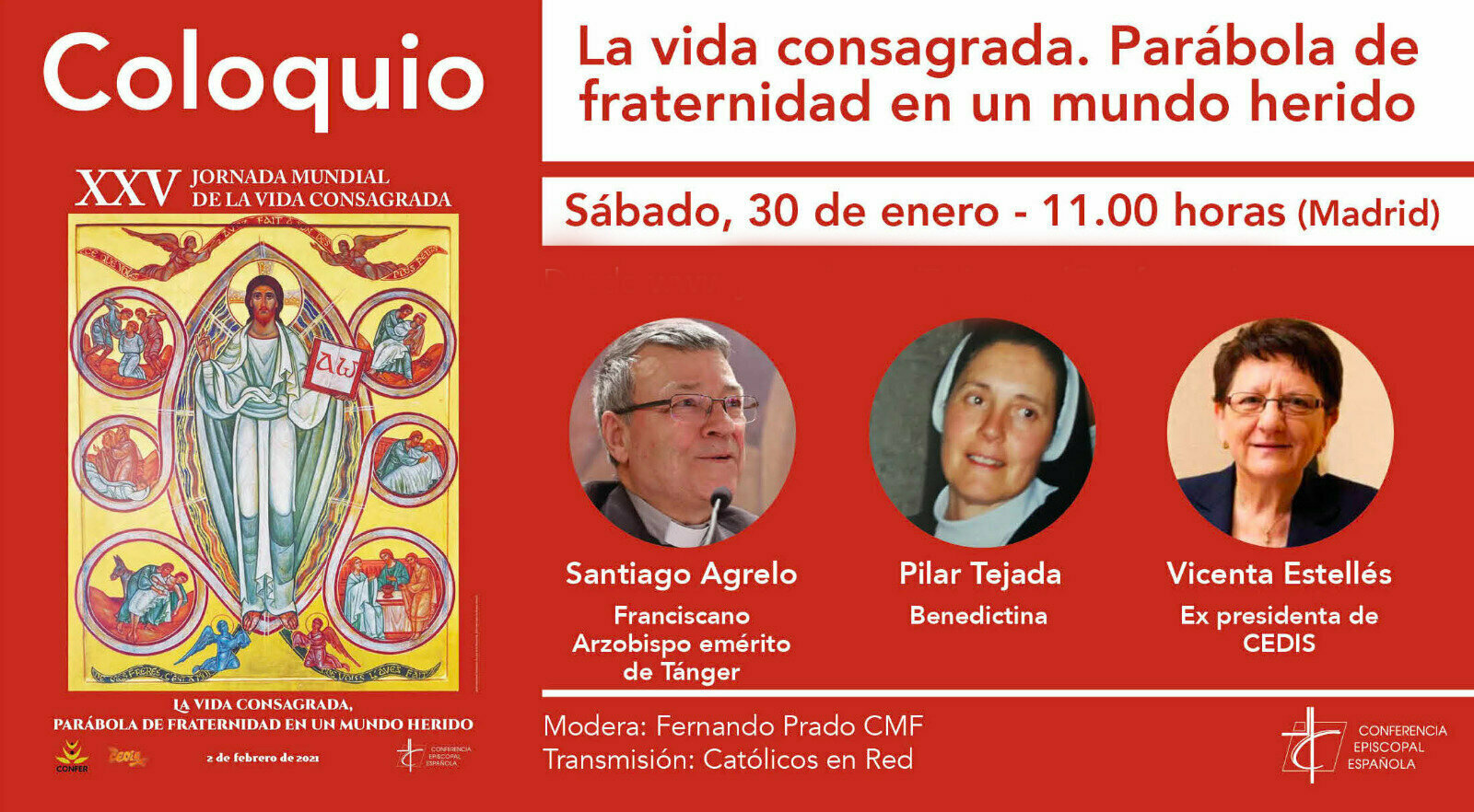Coloquio: La vida consagrada. Parábola de fraternidad en un mundo herido