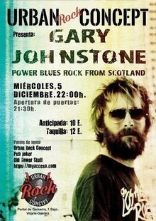 A la venta las entradas de Gary Johnstone en Vitoria