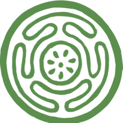 Promoter l logo av vertical verde