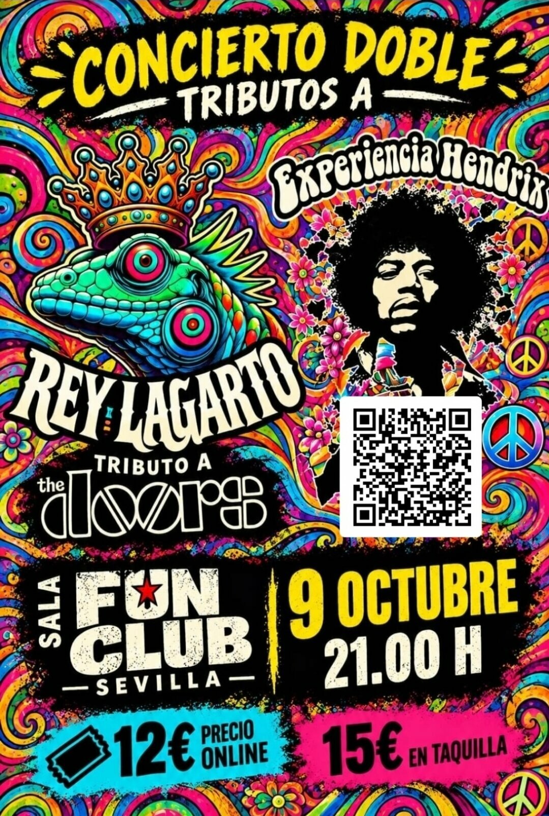 Rey Lagarto (The Doors) y Experiencia Hendrix en Fun Club