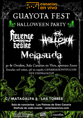 GUAYOTA FEST CON REVENGE AND DESIRE + HELLCYON + MELASUDA EN CANARIAS EN VIVO - CONCIERTO EN LAS PALMAS