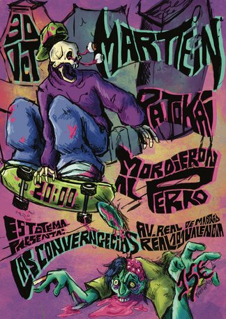 Cartel de Las Convergencias con los grupos Marttein, Patokai y Mordieron al Perro