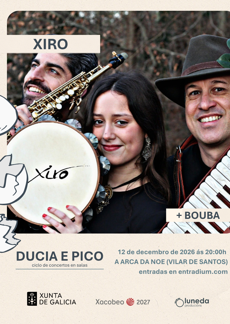 Concerto de XIRO + BOUBA na Arca da Noe _Ciclo Ducia e Pico 2026