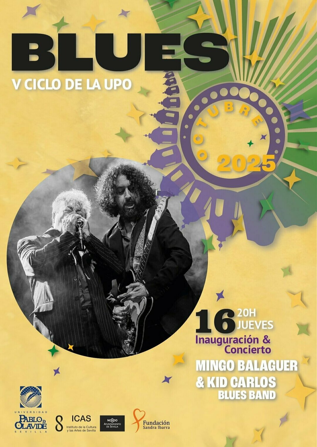 Compra entradas para V CICLO DE BLUES DE LA UPO - Concierto MINGO BALAGUER  & KID CARLOS BLUES BAND, en Sevilla | entradium, por Servicio de Extensión  Cultural - Universidad Pablo de Olavide