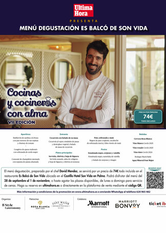 Menú degustación 'Es Balcó de Son Vida' Cocinas y cociner@s con alma ' VII edición'