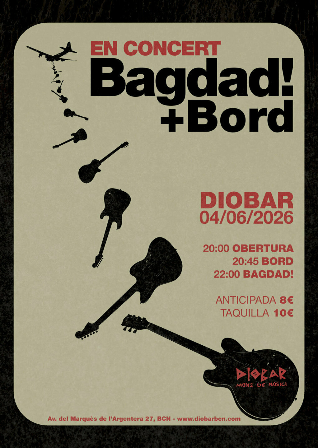 Photo of Bagdad! + Bord ::: Doble o Nada performing at Diobar