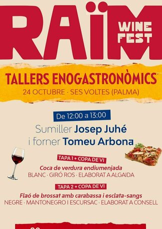RAÏM WINE FEST - TALLER ENOGASTRONÒMIC
