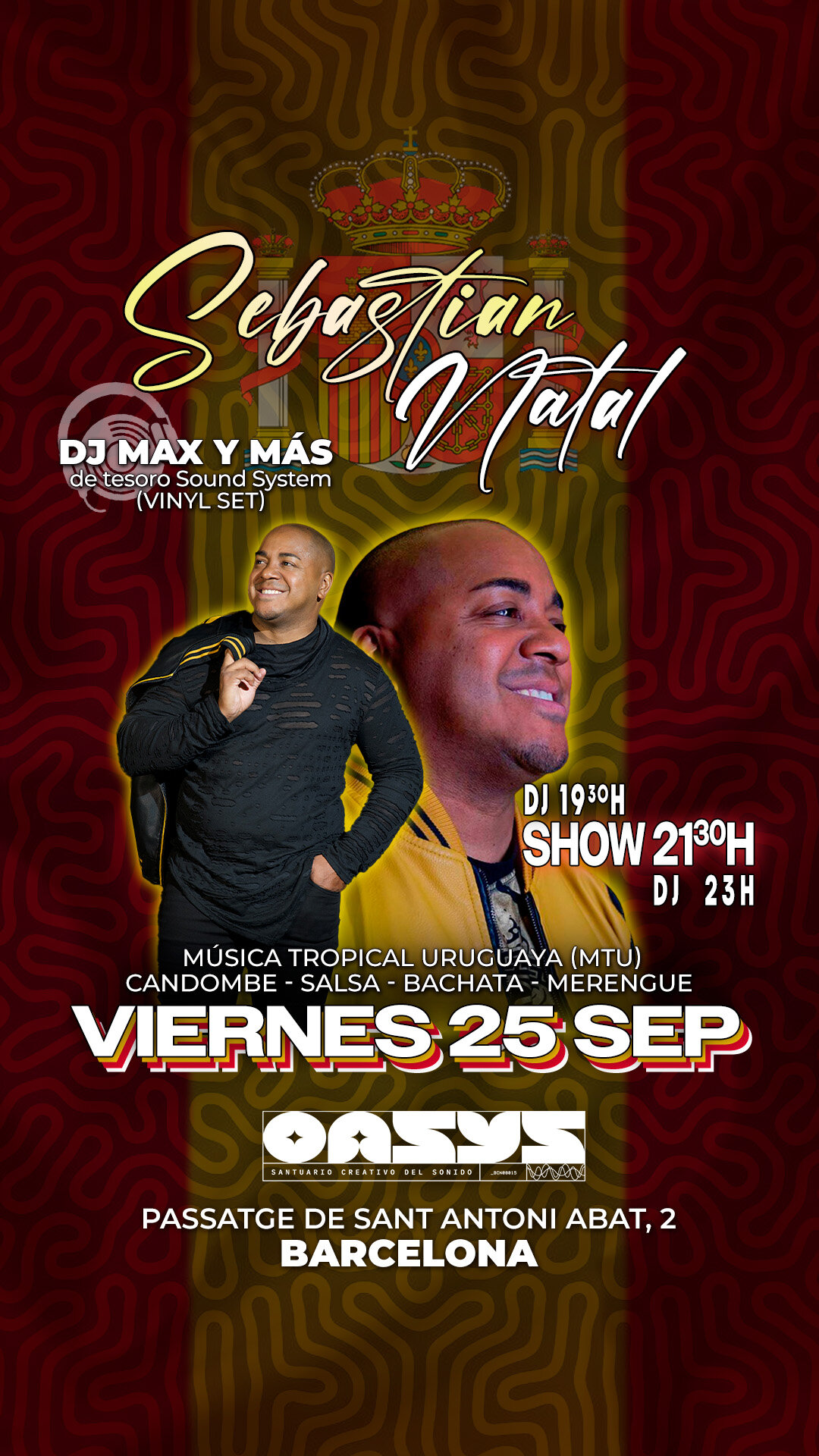 Sebastián Natal en Barcelona / Sala Oasys