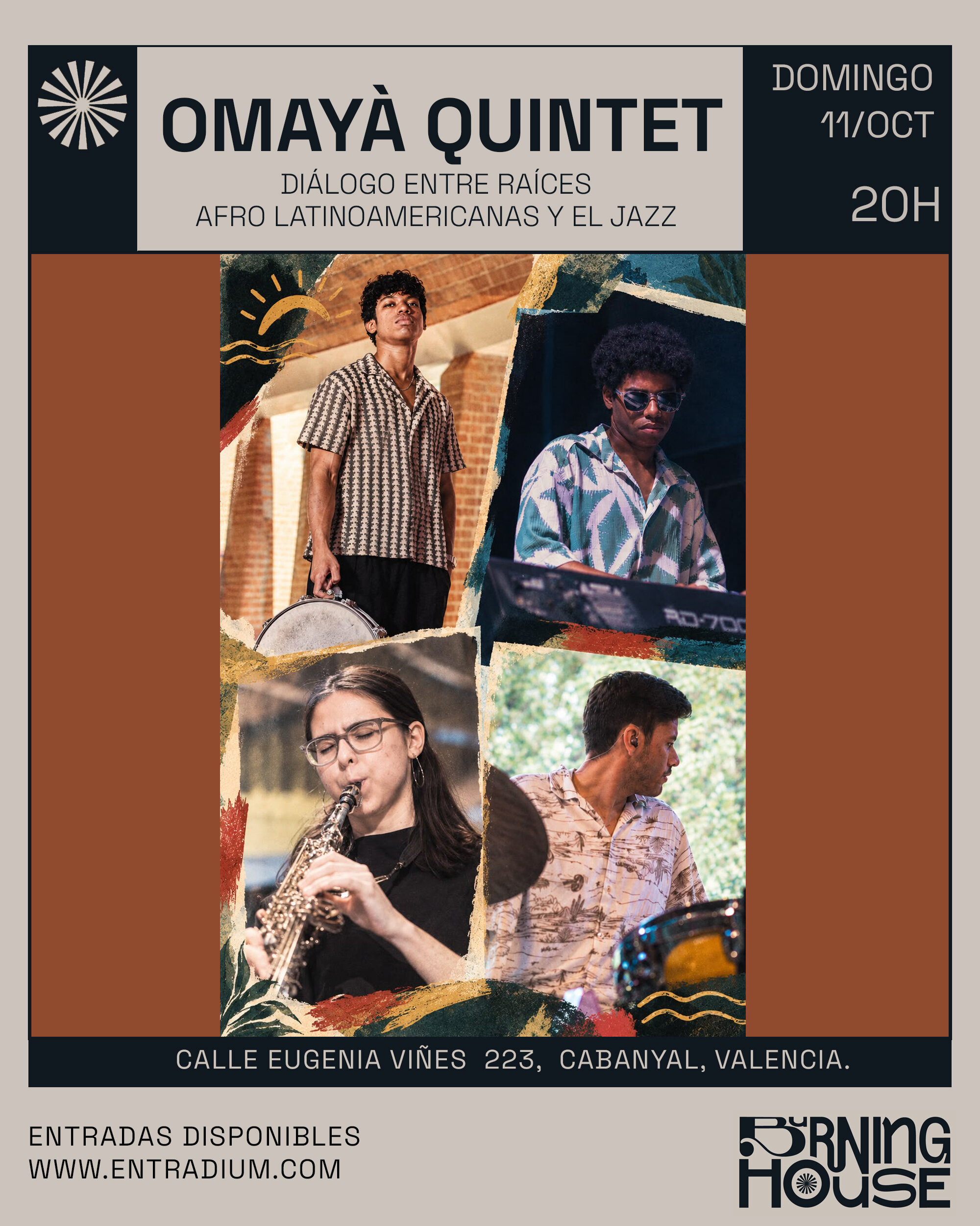 Omayà Quintet: diàlegs entre les arrels afro llatinoamericanes i el jazz a Burning House