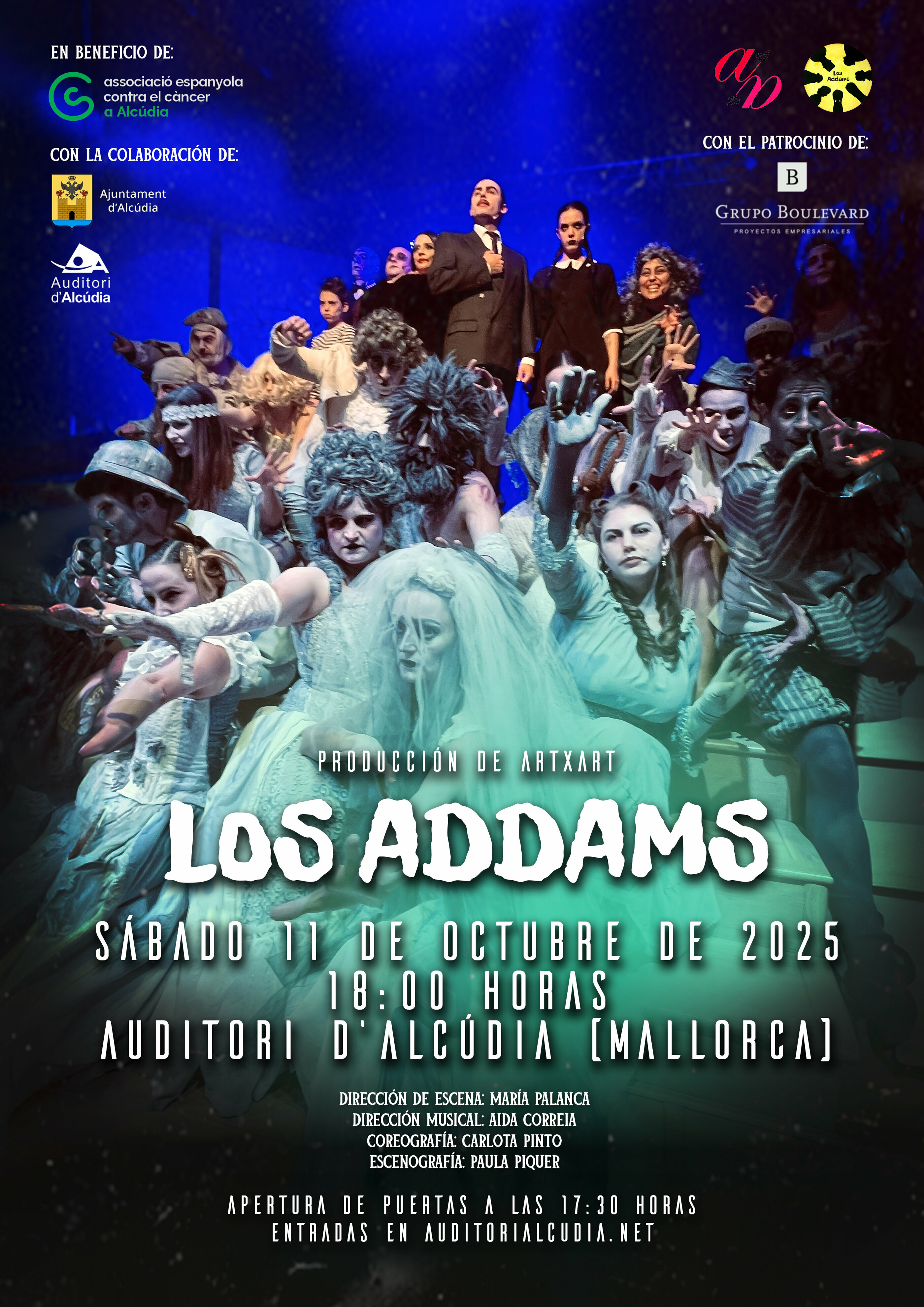 Los Addams el Musical   Evento Solidario a favor de la AECC Junta Local d'Alcúdia