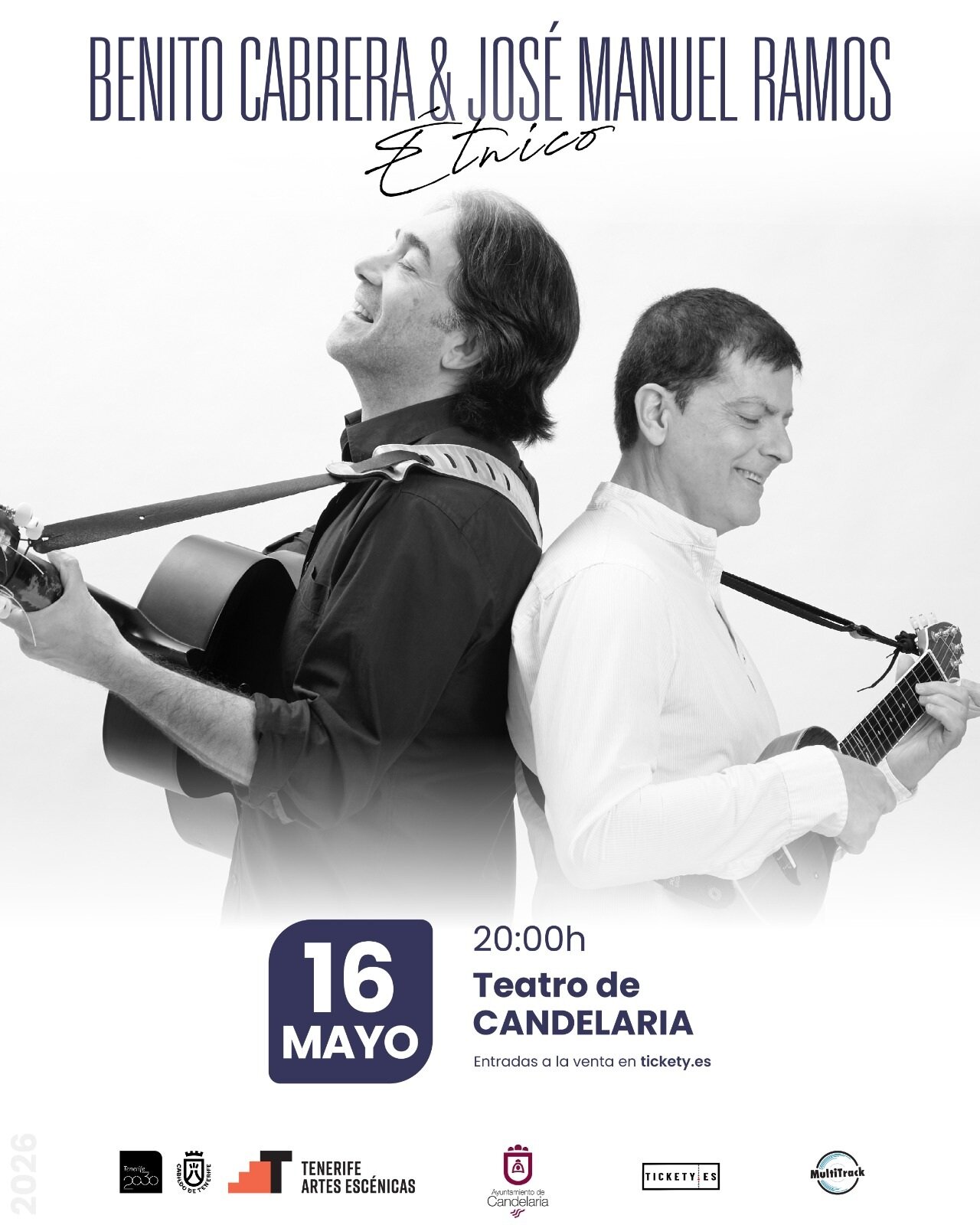 Concierto de Benito Cabrera y José Manuel Ramos, en el Cine Viejo de Candelaria