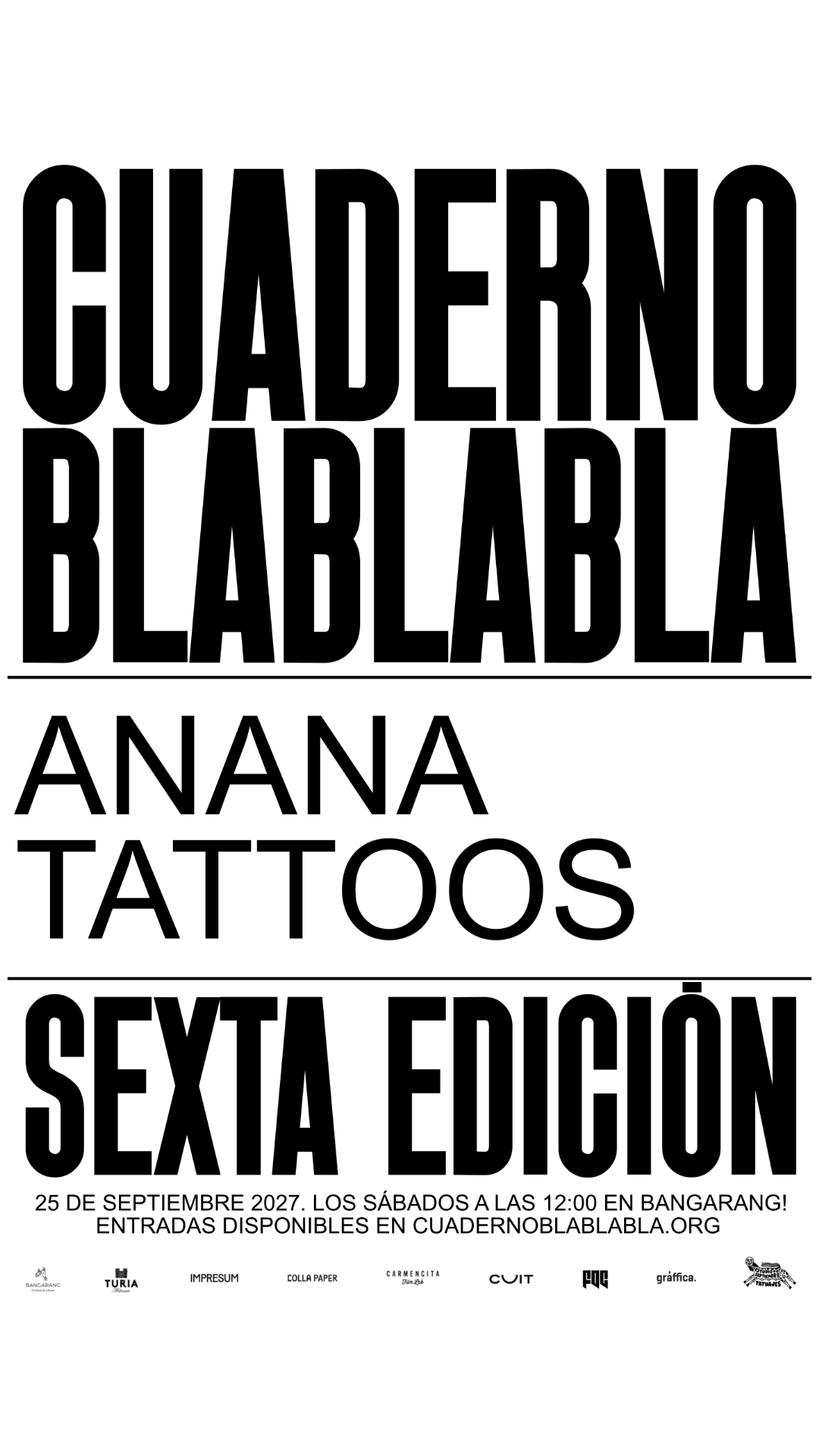 CUADERNO BLABLABLA_ ENTRADA DE DÍA PARA ANANA TATTOOS