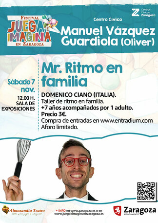 MR RITMO EN FAMILIA. Domenico Ciano. FESTIVAL JUEGA E IMAGINA. C. Cívico Manuel Vázquez Guardiola (Oliver)