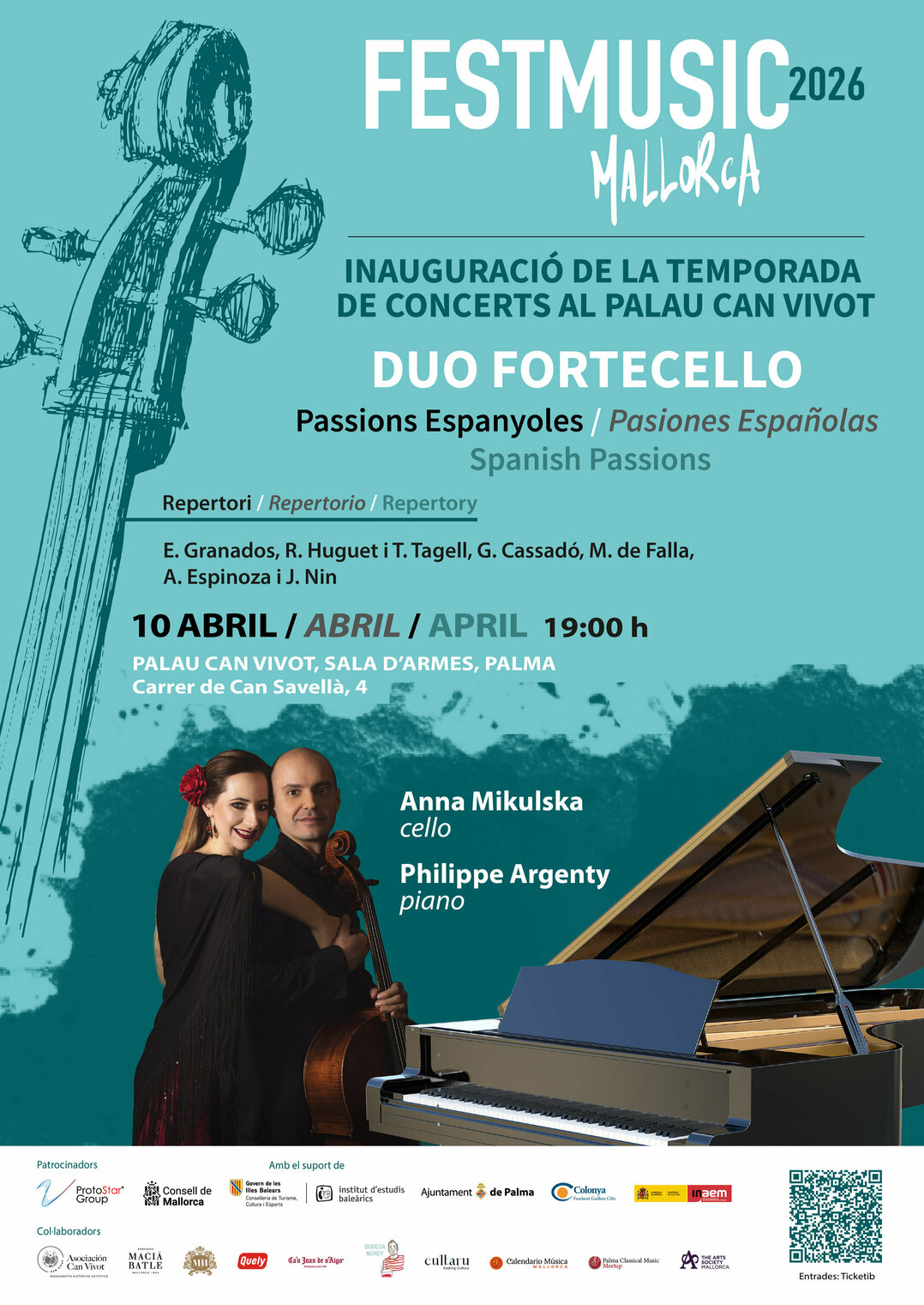 FestMusic Mallorca - Can Vivot - Duo Fortecello "Passions Espanyoles"