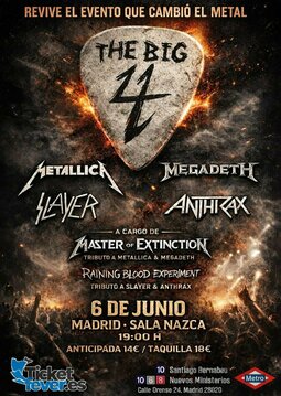 メタリカ　ギターピック　llica The Big 4 Compra entradas para THE BIG 4 EN MADRID - Trib. Metallica Slayer