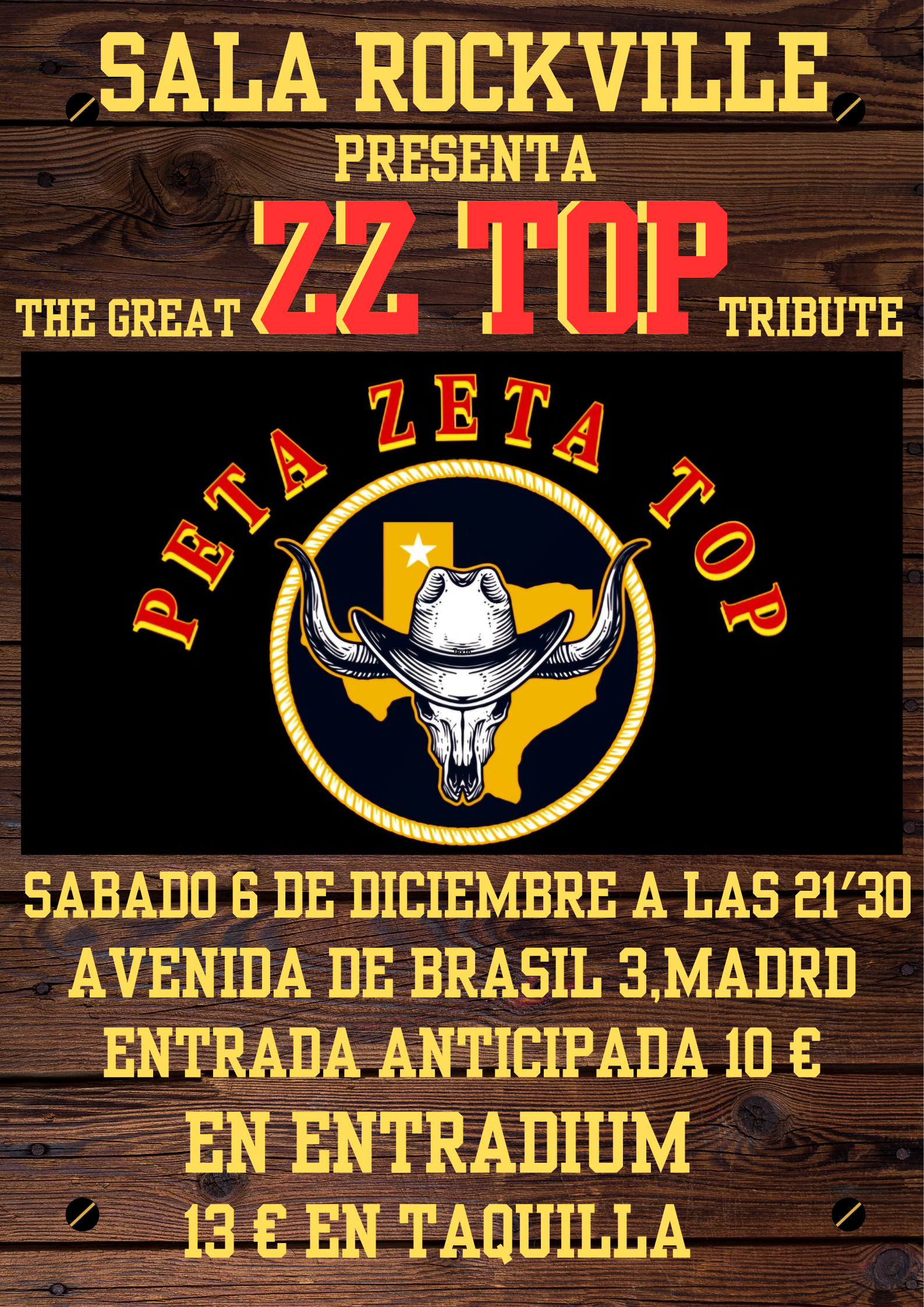 Concierto tributo a ZZ Top "Peta Zeta Top"