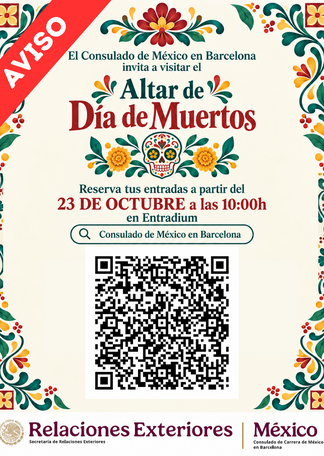 Altar Día de Muertos en el Consulado de México en Barcelona