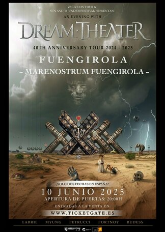 Dream Theater 2026 40th ツアー VIP サイン入ポスター Compra entradas para Dream Theater en Fuengirola 40th Anniversary