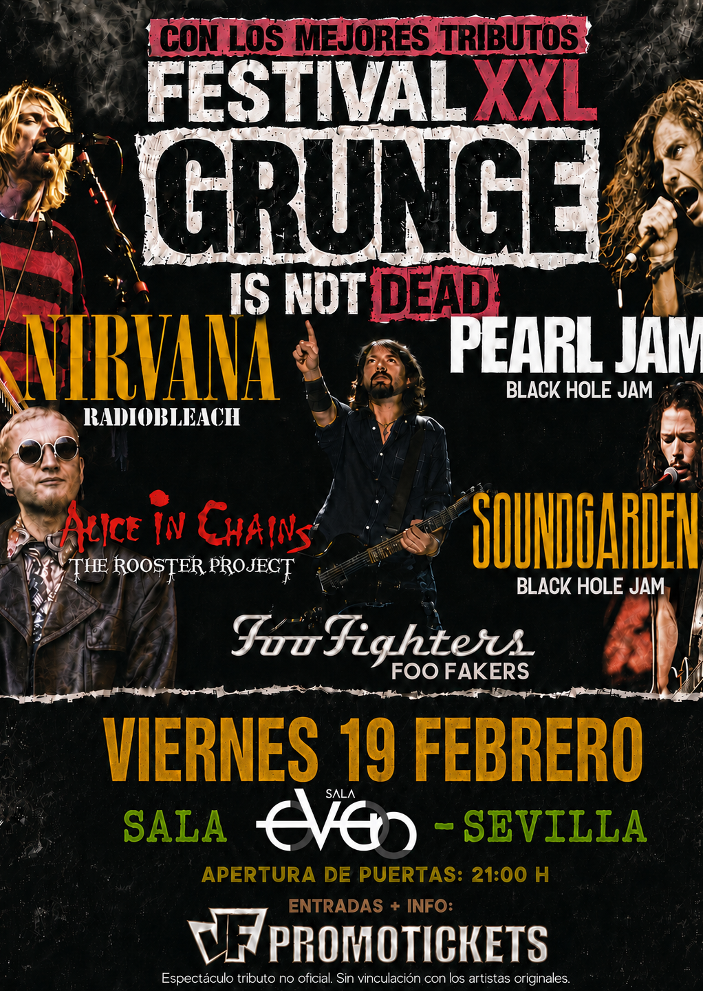 FESTIVAL GRUNGE XXL - Homenaje a Nirvana/Foo Fighters/Pearl Jam/Soundgarden/Alice in Chains