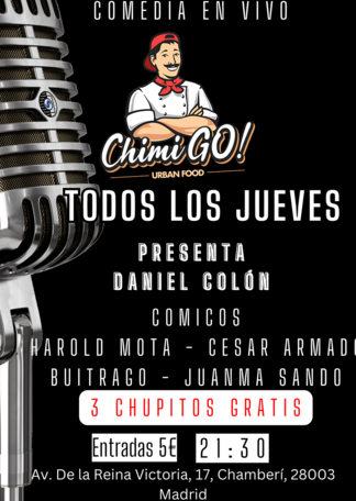 Compra entradas para Chimi Comedy Club, en Madrir | Ticketfever, por ...