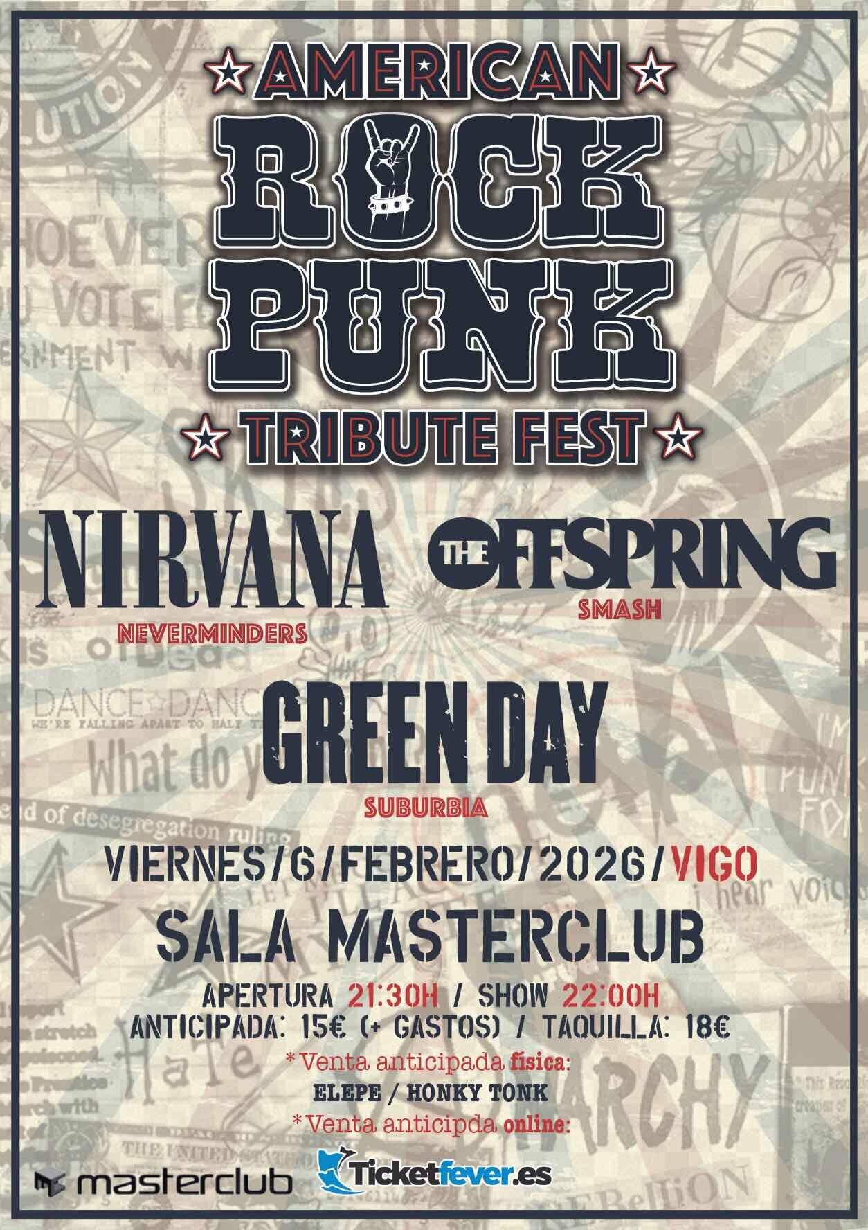 Festival de Tributos AMERICAN ROCK PUNK (Vigo)