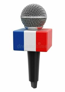 Event french flag microphone