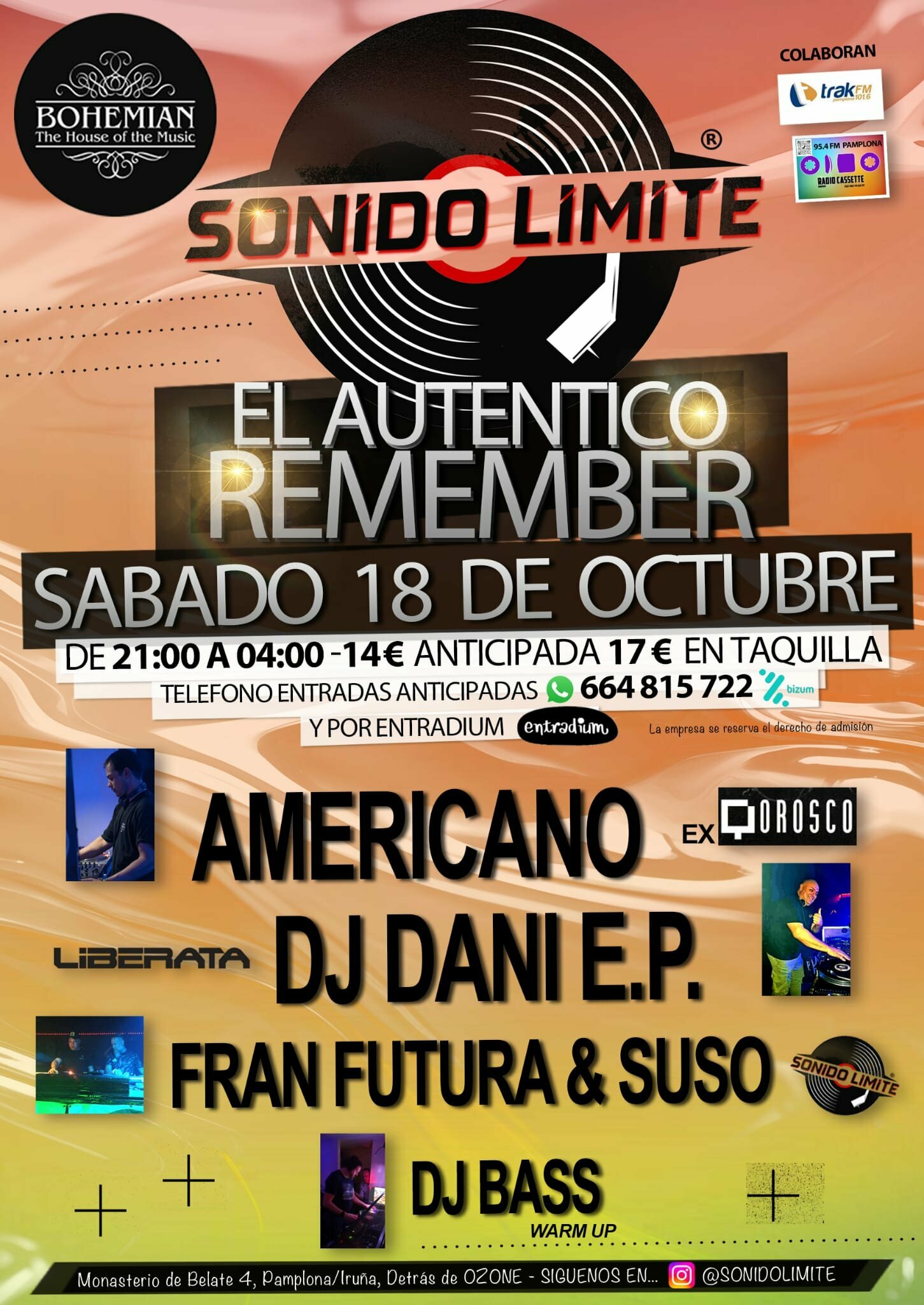SÁBADO 18/10/2025 Sonido Límite. El auténtico remember
