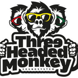 Promoter l three headed monkey logo color fondos oscuros